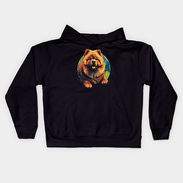 Chow Chow Earth Day Kids Hoodie by JH Mart